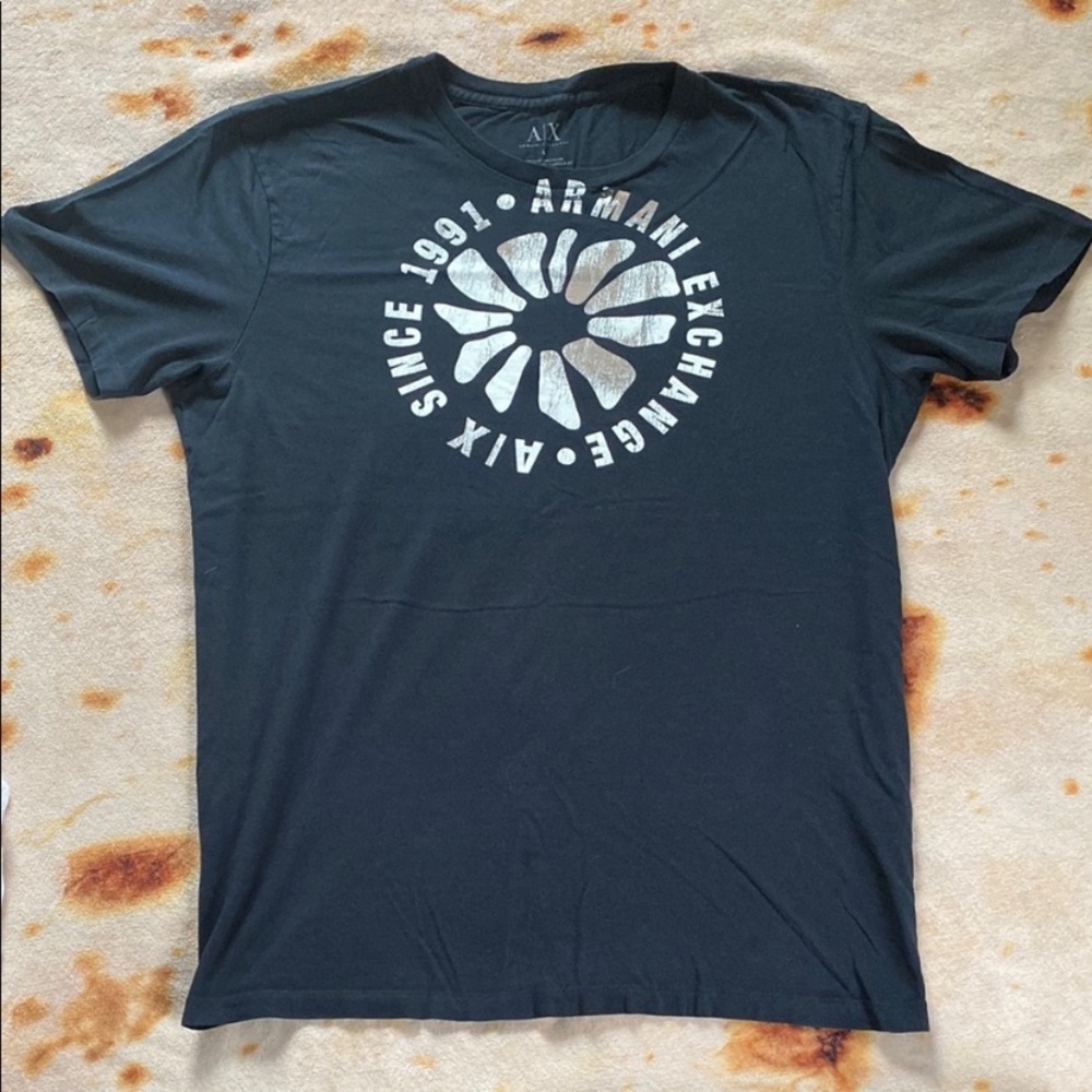 Armani Exchange Black Graphic Tee